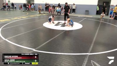 100 lbs Rr1 - Maylee Myers, Pioneer Grappling Academy vs Nova Kerr, Bethel Freestyle Wrestling Club