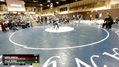 63 lbs Semifinal - Aiden Orbeta, Socal Grappling Wrestling Club vs Sylus Parra, TUF California Wrestling Acade