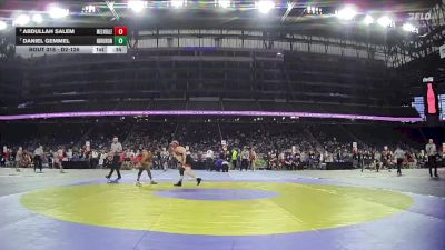 D2-126 lbs Cons. Round 3 - Daniel Gemmel, New Boston Huron vs Abdullah Salem, Melvindale