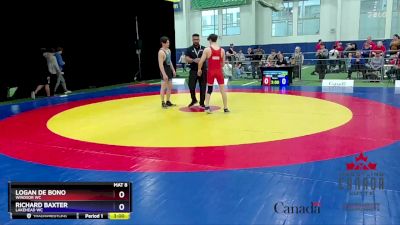 55kg 1st Place Match - Logan De Bono, Windsor WC vs Richard Baxter, Lakehead WC