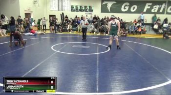 215 lbs Cons. Round 2 - Logan Roth, St. John Paul II vs Troy Mcdanels, Huntsville