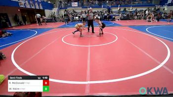 80 lbs Semifinal - Rex McDonald, Team Tulsa Wrestling Club vs Wyatt Haire, Verdigris Youth Wrestling