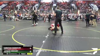 114 lbs Quarterfinal - Christian Rodriguez, North Branch Youth WC vs Jamison Gregory, Pinckney WC