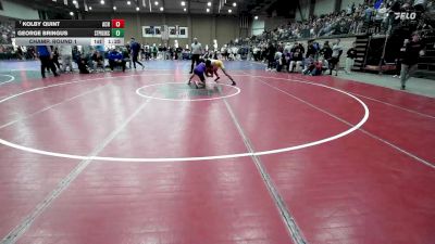 132 lbs Champ. Round 1 - Kolby Quint, Arkansas City vs George Bringus, St. Pius X (Kansas City)