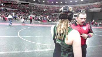 132 lbs Quarterfinal - Sadie Fonte, Kewaskum Indians Wrestling Club vs Ramsey Brandenburg, Wisconsin