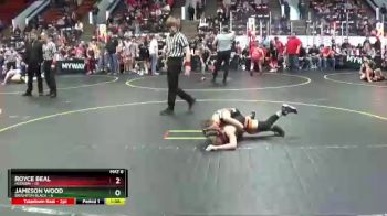 72 lbs Semis & 1st Wrestleback (8 Team) - Jameson Wood, Brighton Black vs Royce Beal, Hudson