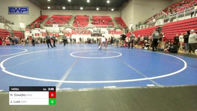 140 lbs Consi Of 4 - Aiden Richardson, Midwest City Bombers Youth Wrestling Club vs Emmitt Warren, Morrison Takedown Club