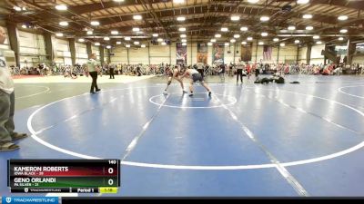 140 lbs Rd# 9- 2:15pm Saturday Final Pool - Kameron Roberts, Iowa Black vs Geno Orlandi, PA Silver