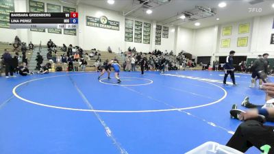 110 lbs Placement Matches (8 Team) - Lina Perez, Menlo Oak Squad vs Barbara Greenberg, Westcliff