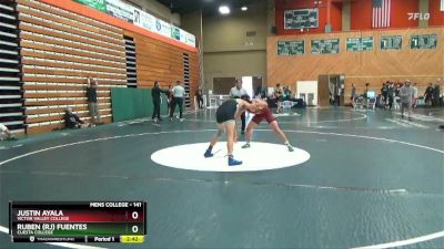 141 lbs Cons. Round 3 - Justin Ayala, Victor Valley College vs Ruben (rj) Fuentes, Cuesta College