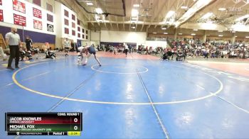 157 lbs Cons. Round 1 - Michael Fox, Eastern Oregon University (OR) vs Jacob Knowles, Friends University