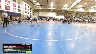 157 lbs Cons. Round 1 - Michael Fox, Eastern Oregon University (OR) vs Jacob Knowles, Friends University