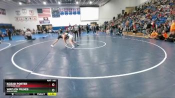 132 lbs Quarterfinal - Waylon Milnes, Wheatland vs Kozad Porter, Cheyenne East