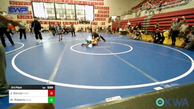 37-40 lbs 3rd Place - Junior Garcia, Midwest City Bombers Youth Wrestling Club vs Wrenland Roberts, Wesley Wrestling Club