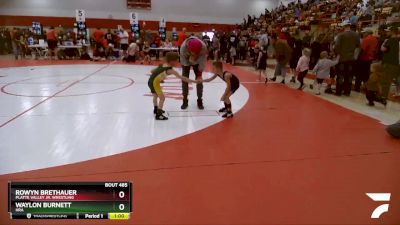 46-47 lbs Round 2 - Waylon Burnett, HRA vs Rowyn Brethauer, Platte Valley Jr. Wrestling