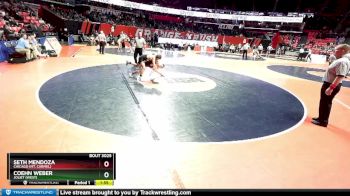 3A 126 lbs Champ. Round 1 - Seth Mendoza, Chicago (Mt. Carmel) vs Coehn Weber, Joliet (West)