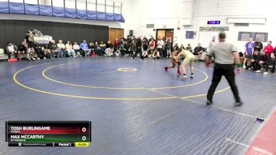 145 lbs Cons. Round 5 - Tosh Burlingame, Ithaca vs Max McCarthy, St Francis