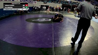 175 lbs Quarterfinal - Brian Flores, Ninety Six vs Ali Jenkins, Bridges Prep