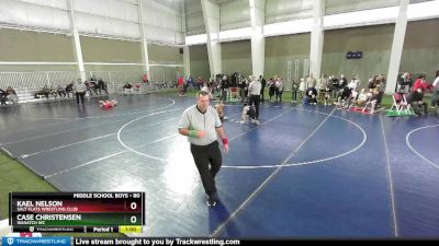 80 lbs Cons. Round 2 - Kael Nelson, Salt Flats Wrestling Club vs Case Christensen, Wasatch WC