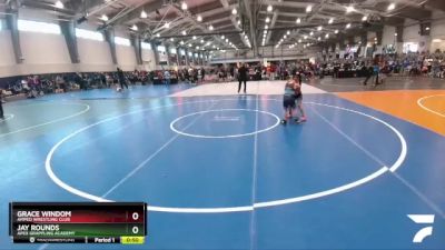 88 lbs Round 1 - Jay Rounds, Apex Grappling Academy vs Grace Windom, Amped Wrestling Club