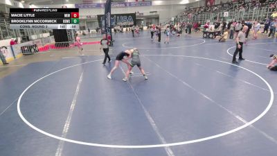 Junior Girls - 125 lbs Cons. Round 2 - Brooklynn McCormick, Bonner Springs Wrestling Club vs Macie Little, Moyer Elite Wrestling