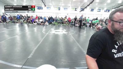114 lbs 7th Place - Garrett Stevenson, Wrecking Crew - HS vs Luke Gray, Freakztyle Fire N Ice - HS