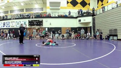 53 lbs Quarterfinal - William Kelly, Jennings County Wrestling Club vs Beckham Gerber, Yorktown Wrestling Club