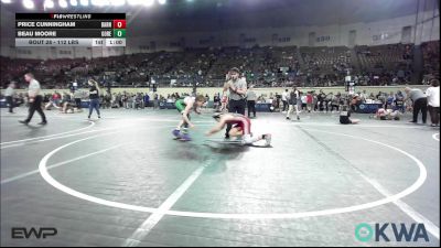 112 lbs Consi Of 16 #2 - Price Cunningham, Barnsdall Youth Wrestling vs Beau Moore, Gore Pirates Youth Wrestling