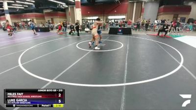 215 lbs Champ. Round 1 - Miles Fait, Hillcrest High School Wrestling vs Luke Garcia, 512 Outlaw Wrestling