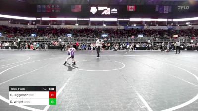 72 lbs Semifinal - Cole Higgerson, CWC-collinsville vs Oak Wright, Coffeyville Kids Wrestling Club