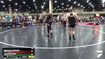 165 lbs Round 3 (6 Team) - Braylon Stewart, BRAWL Black vs Hunter Evans, Techfall Black