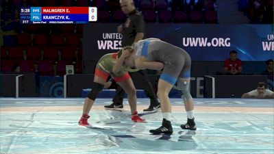 53 kg 1/4 Final - Emma Denise Malmgren, Sweden vs Katarzyna Krawczyk, Poland