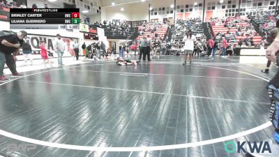 62-67 lbs Rr Rnd 1 - Brinley Carter, Bartlesville Wrestling Club vs Liliana Guerrero, Brushy Wrestling Club
