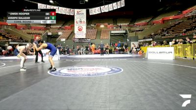 Cadet Boys Upper - 150 lbs Cons. Round 7 - Joseph Salazar, Lion Of Judah Wrestling Academy vs Owen Hooper, Goldmine Wrestling Club