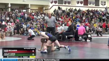 113A 1st Place Match - Bailey Davis, Benton Community vs Kate Richards, Solon