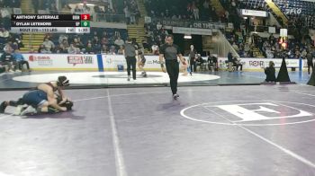 113 lbs Consi Of 4 - Anthony Sateriale, Dedham vs Dylan Letendre, Bristol-Plymouth