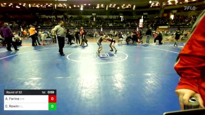 95 lbs Round Of 32 - Anthony Farina, EPR Junior Wrestling vs Carter Rowin, F.l.o.w.