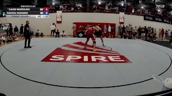 97 kg Champ. Round 1 - Caleb Marzolino, Indiana RTC vs Dakoda Rodgers, Hilltopper Wrestling Club