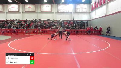 120 lbs Consi Of 8 #2 - Noah Lake, North Middlesex vs Danny Keefe, Bristol-Plymouth