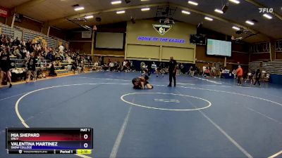 117 lbs Quarterfinal - Valentina Martinez, Snow College vs Mia Shepard, UNLV