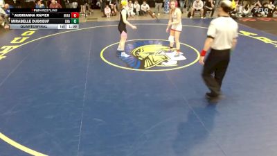 120 lbs Quarterfinal - Aubrianna Rapier, Bradley (B.-Bourbonnais) vs Mirabelle Duboeuf, Unattached
