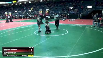 120 lbs Quarterfinal - Blake Hoover, WAD1 vs Emmitt Thomas, FCWA