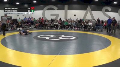 55 lbs Quarterfinals (8 Team) - Wyatt Sindone, Dundee Wrestling vs Brooks Riesen, Fort Hammers