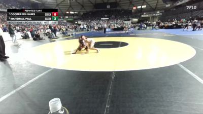 Boys 1A 132 lbs Quarterfinal - Cooper Williams, Castle Rock vs Marshall Pell, Cashmere