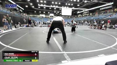 76 lbs Round 4 (6 Team) - Colby Yelton, Kansas Warriors 1 vs Asa Mann, Black Fox Academy