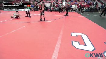 40 lbs Consi Of 4 - Griffin Edmondson, Team Tulsa Wrestling Club vs Barrett Gorman, Jaguar Wrestling Club