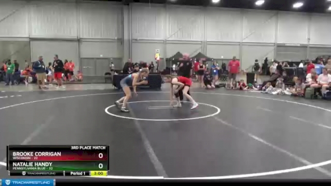 100 lbs Placement Matches (8 Team) - Brooke Corrigan, Wisconsin vs ...