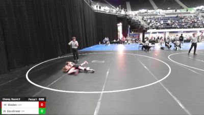 Girls 5th - 6th grade - 80 Champ. Round 2 - Mandi Blades, Ubasa Wrestling Academy vs Willow Gaudineer, Immortal Athletics WC