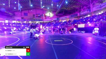 130 lbs Consi Of 8 #1 - Kimber Baker, Unattached vs Aaliyah Caldera, Wiggins Wrestling