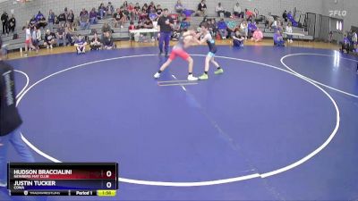 92 lbs Cons. Semi - Hudson Braccialini, Newberg Mat Club vs Justin Tucker, COWA